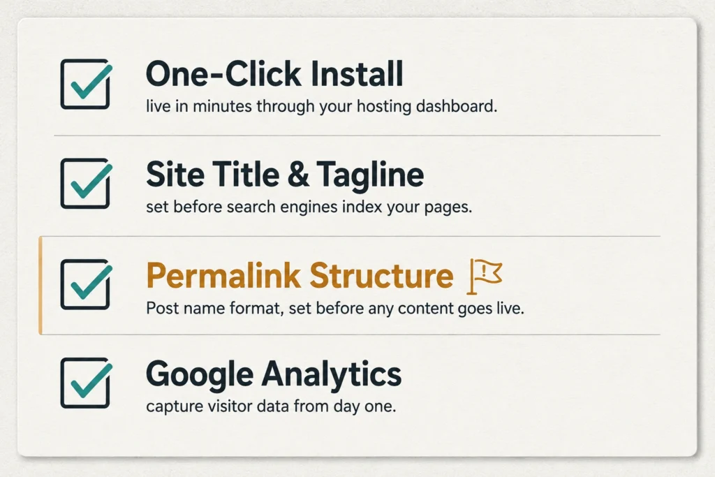 Install WordPress and Configure the Basics First